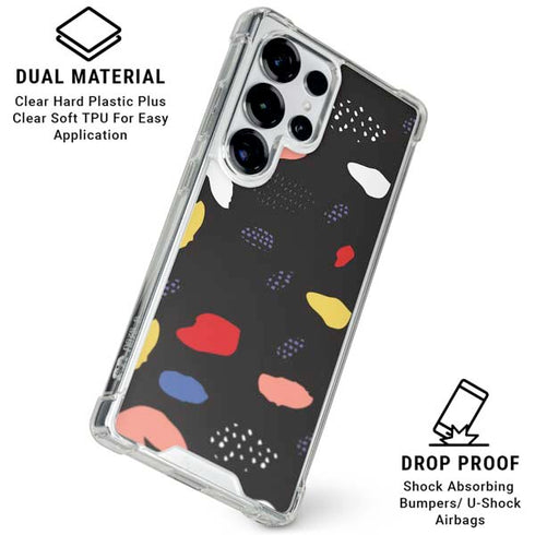 Dark Color Pop Galaxy S25 Ultra Clear Case